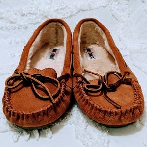Minnetonka Cally Slippers 8 Cinnamon